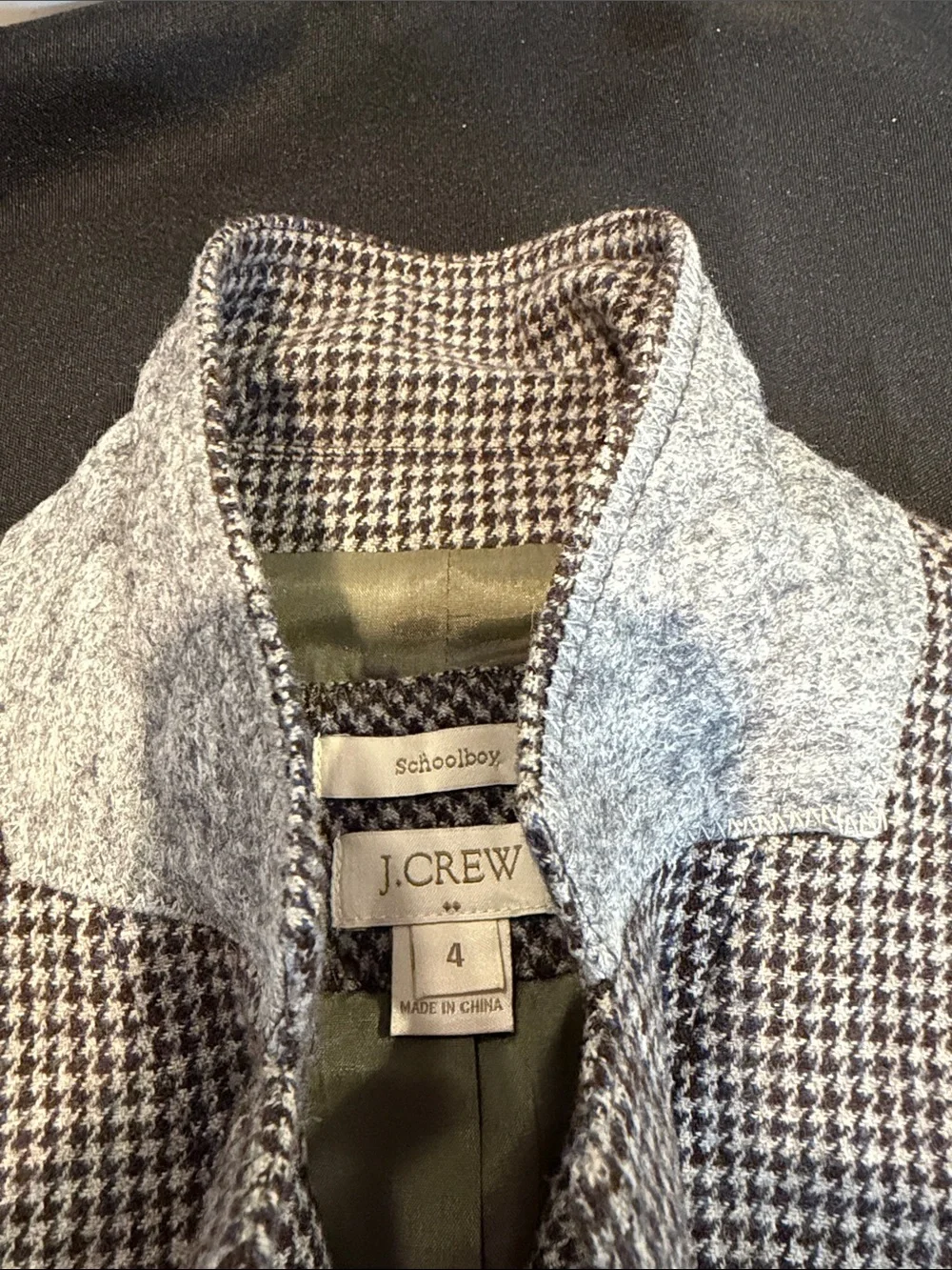 J. Crew brown and gray Houndstooth Blazer